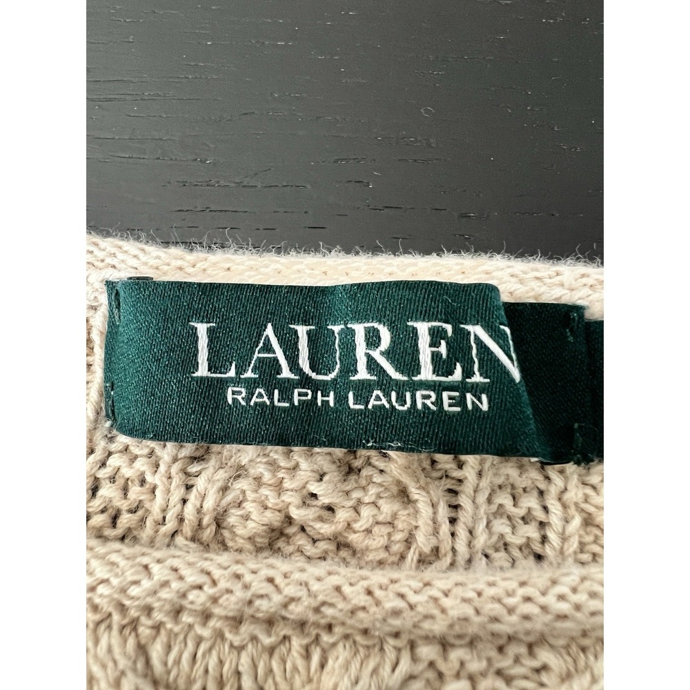LRL Ralph Lauren Women's Sweater M Cable Knit Quiet Luxury Old‎ Money - Picture 2 of 8